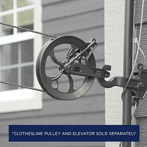 Strata 150 Feet Clothesline Outdoor Heavy Duty Galvanized Wire Steel Cable, Silver PVC Coating - Clothes Line Wires for Outside Laundry Drying - Image 4