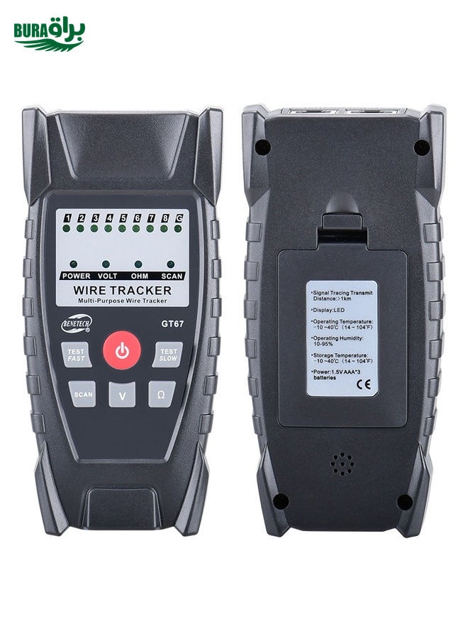 BURAQ BENETECH GT67 RJ11 / RJ45 Multifunctional Cable Tester Line Finder Net Cable Detector  - Image 2