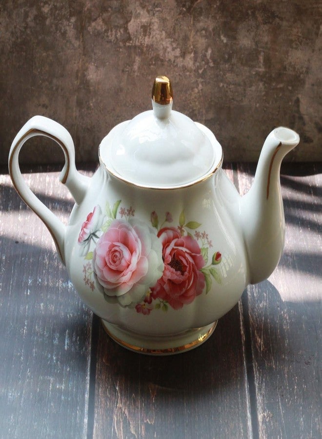 Jomop Teapot Handmade Ceramic Flowers (Rose) - Image 5