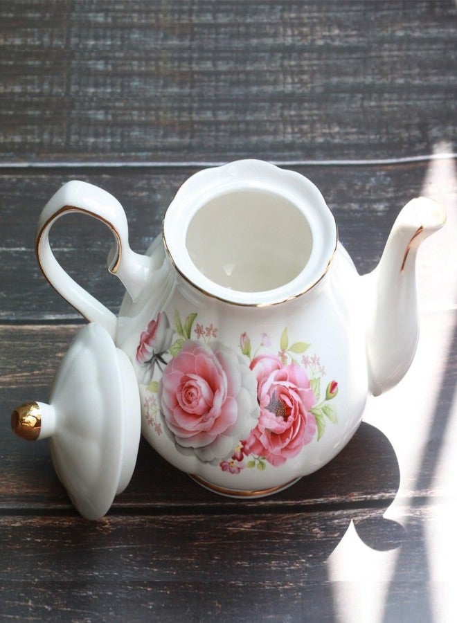 Jomop Teapot Handmade Ceramic Flowers (Rose) - Image 4