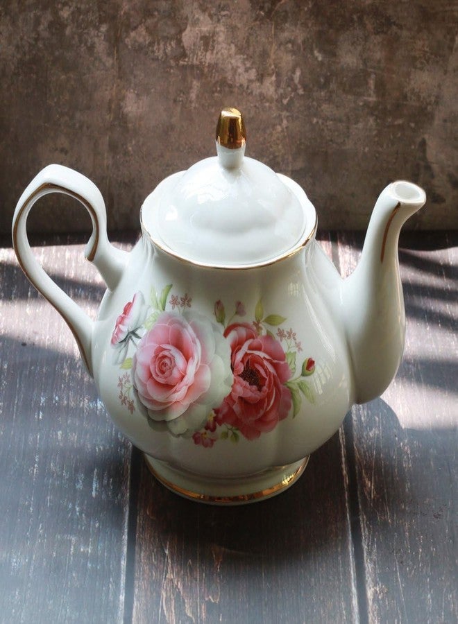 Jomop Teapot Handmade Ceramic Flowers (Rose) - Image 3