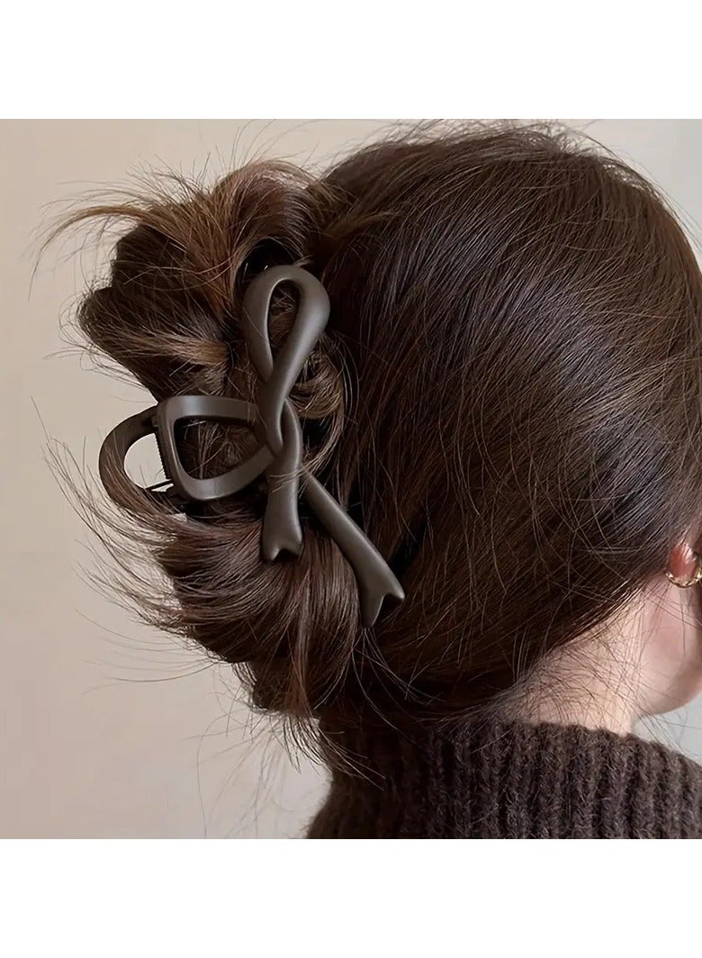 Goolsky مشبك شعر فراشة أنيق: كبير، بلاستيك، على شكل قوس، مناسب للأعمار 14 فما فوق، مثالي لتصفيف الشعر وإضافة لمسة من الأناقة - Image 1