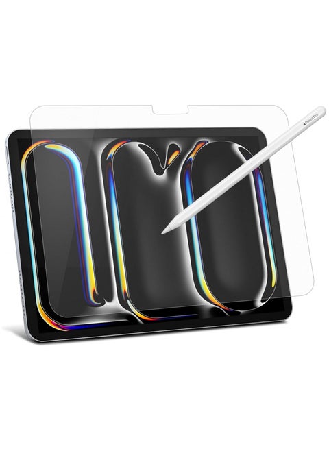 واقي شاشة من الزجاج المقوى لجهاز iPad Pro 11 بوصة 2024 اللوحي، واقي شاشة بصلابة 9H، واقي شاشة بدون فقاعات شفاف