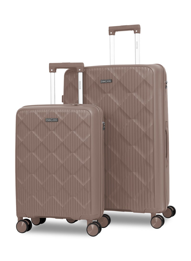 Parajohn CarryX Series Set of 2 Luggage| Small 10KG & Large 30KG Polypropylene 8 Wheel Trolley Hardsided Travel Suitcase - Image 1