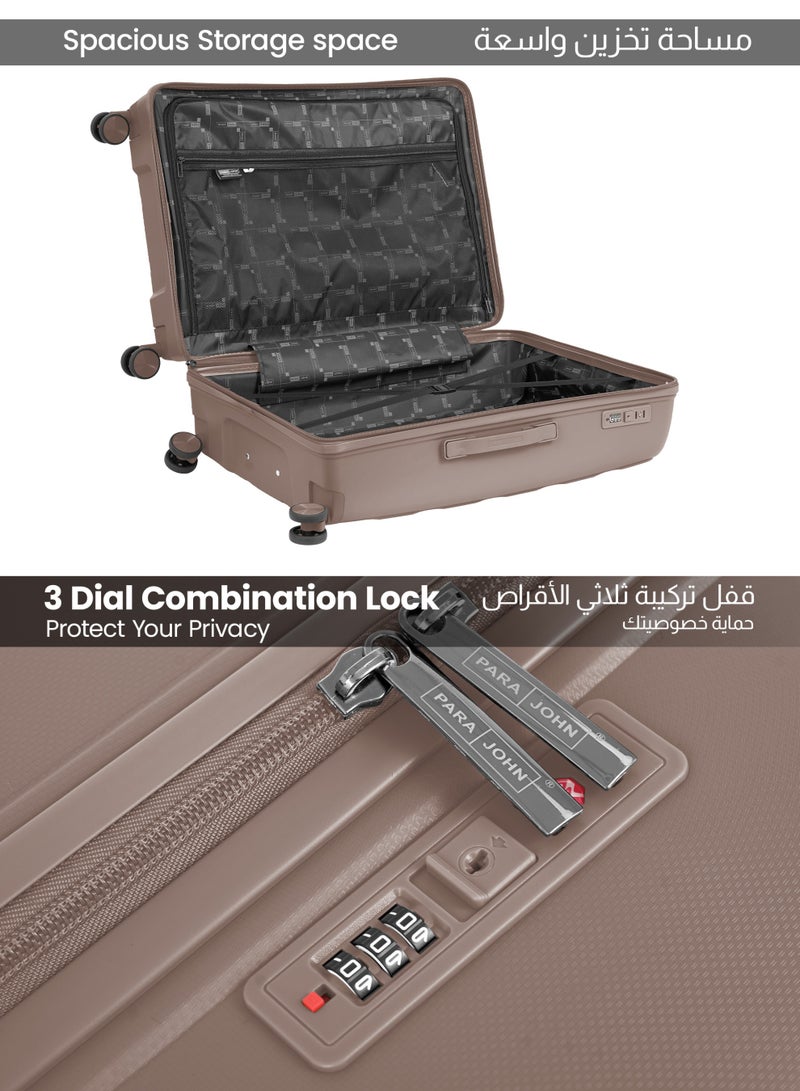 Parajohn CarryX Series Set of 2 Luggage| Small 10KG & Large 30KG Polypropylene 8 Wheel Trolley Hardsided Travel Suitcase - Image 4