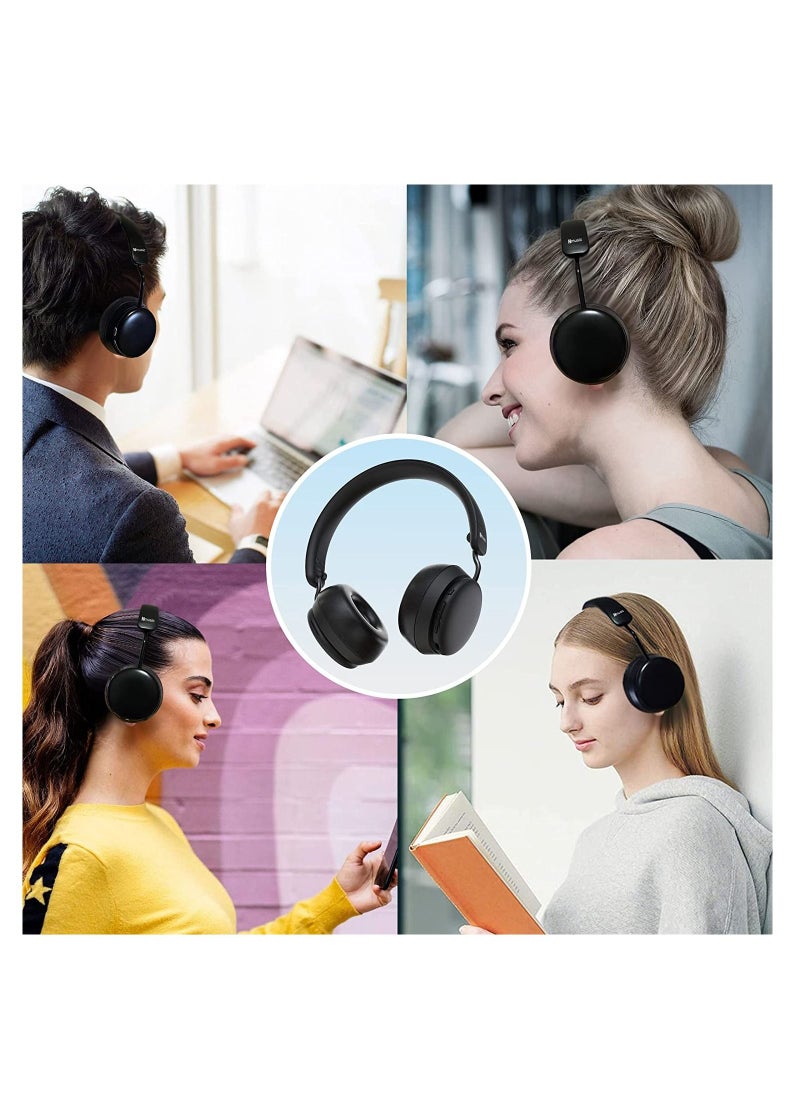 Generic - Bluetooth On Ear Headphones with Microphone and Volume Control Wireless and Wired Foldable Headset 32H Playtime Soft Protein Leather Ear Cups Wireless Built-in Mic for Travel Home Office - Image 1