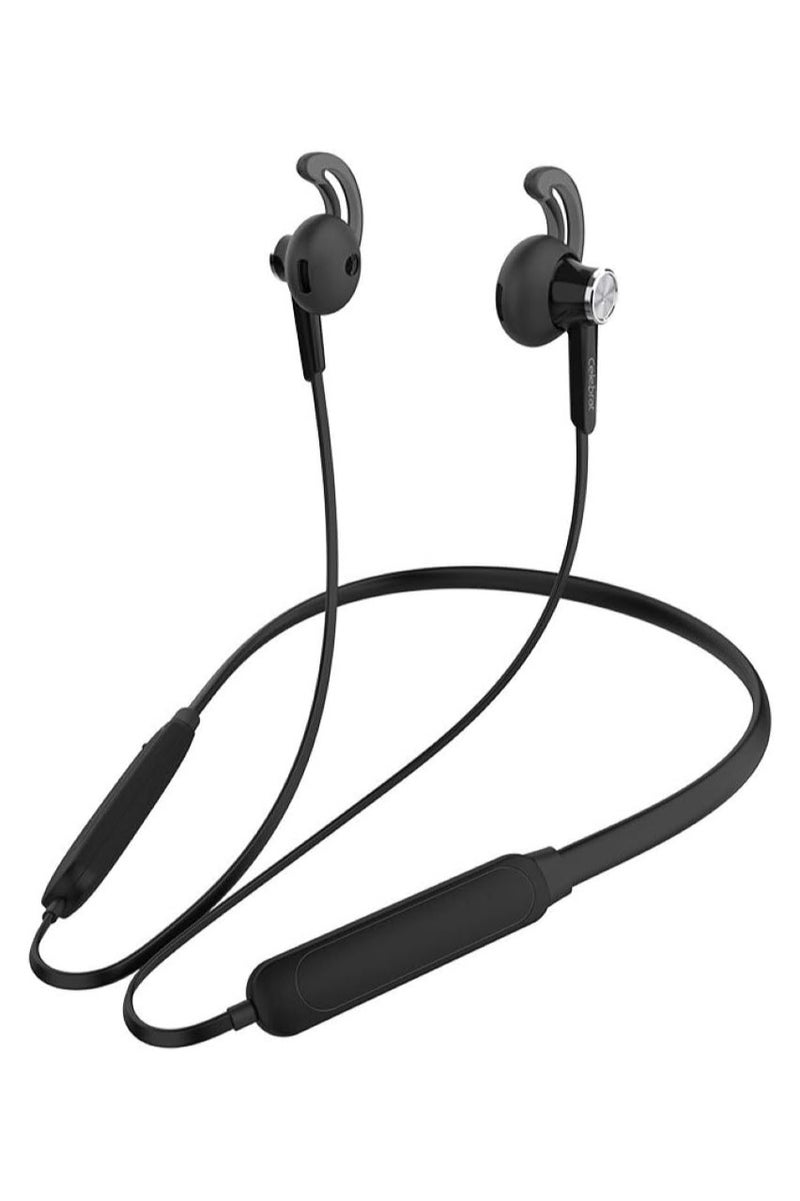 Celebrat A16 Bluetooth Wireless Neckband Sport Earphones - Black - Image 3