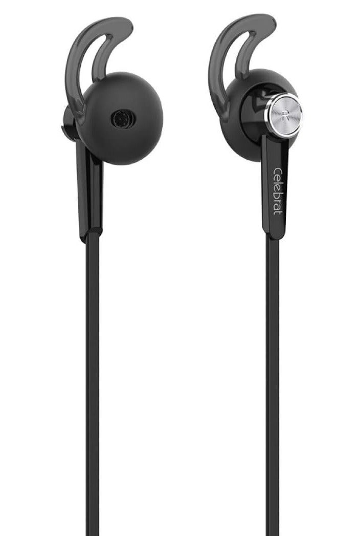 Celebrat A16 Bluetooth Wireless Neckband Sport Earphones - Black - Image 4