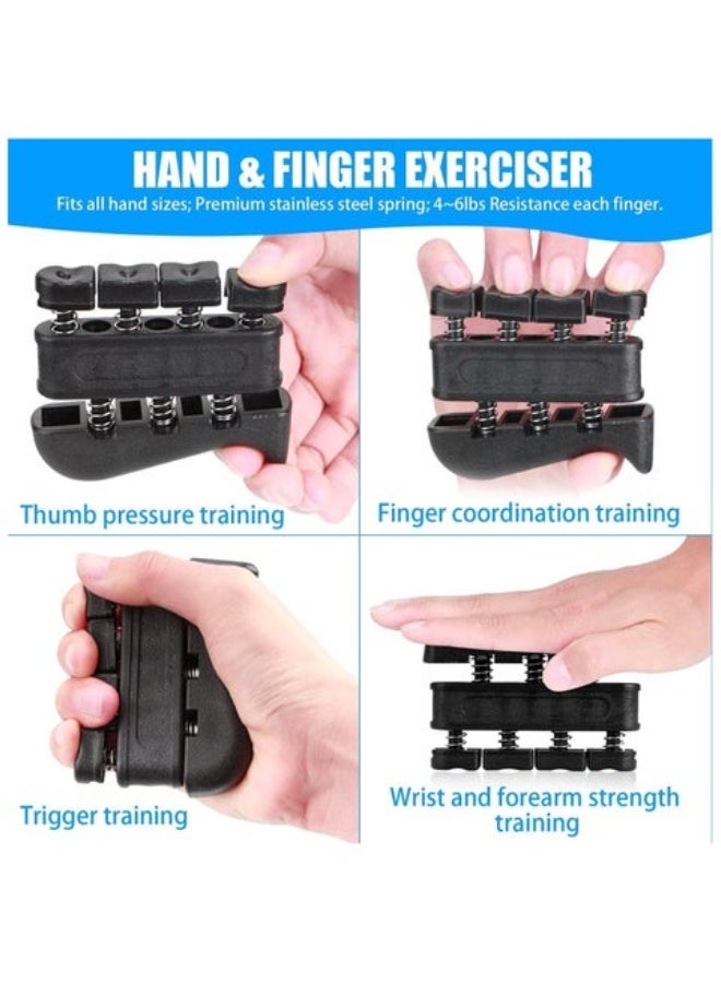 Grip Strength Trainer Set - 6 Pieces - Adjustable Resistance Hand Exerciser Kit for Forearm, Finger, and Hand Strength Training - For Men and Women - Image 3