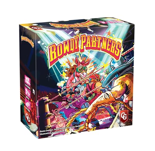 Capstone Games Rowdy Partners Strategy Card Game for 24 Players 30 Minutes Fun Family Game Night Cooperative Wrestling Game Ideal for Adult and Kids Game Night Trick Taking Game - Image 1