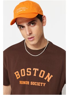 trendyol Oversize/Wide-Fit Crew Neck Short Sleeve City Printed 1 Cotton T-Shirt TMNSS21TS1217  - Image 2