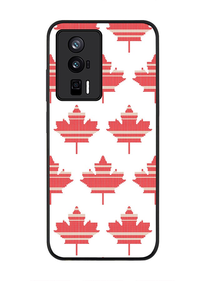 Stylizedd Rugged Black edge case for Xiaomi Poco F5 Pro 5G / Xiaomi Redmi K60 / Xiaomi Redmi K60 Pro Slim fit Soft Case Flexible Rubber Edges Anti Drop TPU Gel Thin Cover - Maple Mitten - Image 1