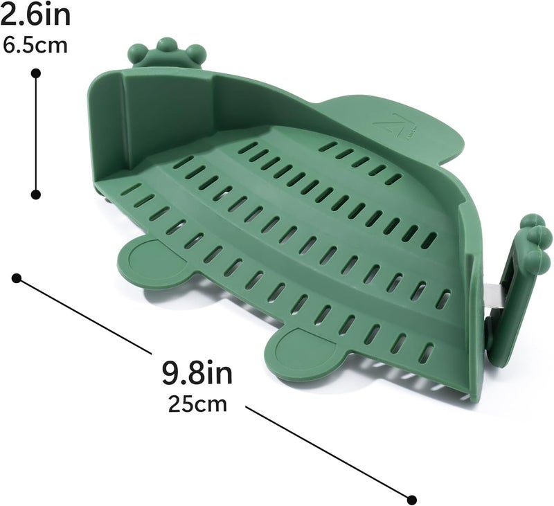 Li & Zhao Li&Zhao Clip on Strainer - Fine Mesh Strainer Pasta Strainer Pot Strainers for Kitchen Collapsible Colander Food Strainer(Green) - Image 4