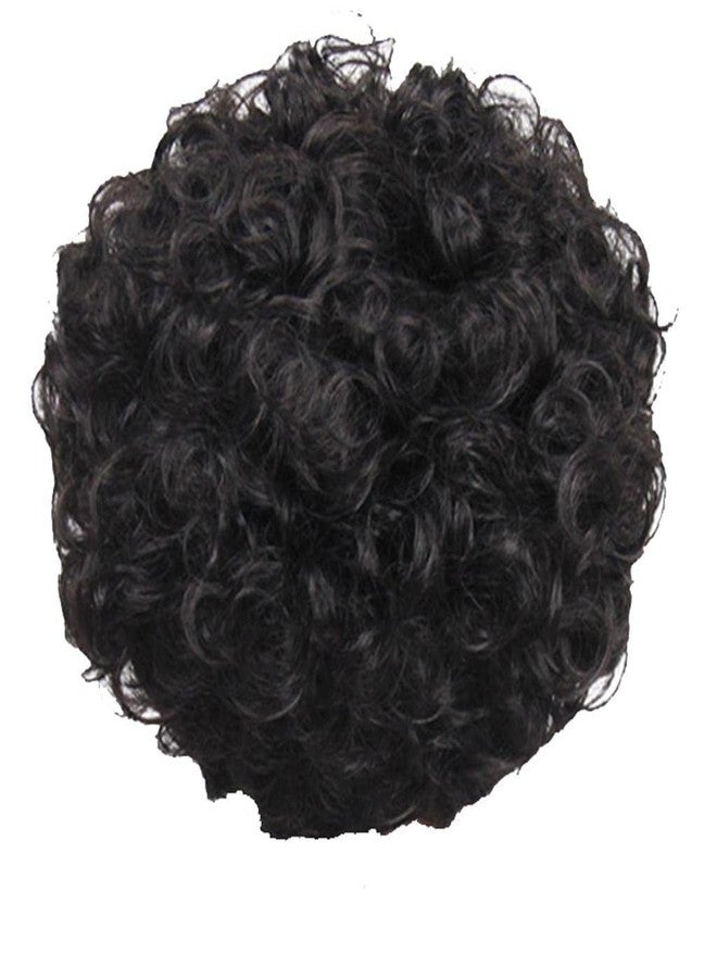 ATABZ شعر مستعار أسود قصير مجعد من ATABZ للرجال/النساء (عبوة من قطعة واحدة) - Image 4