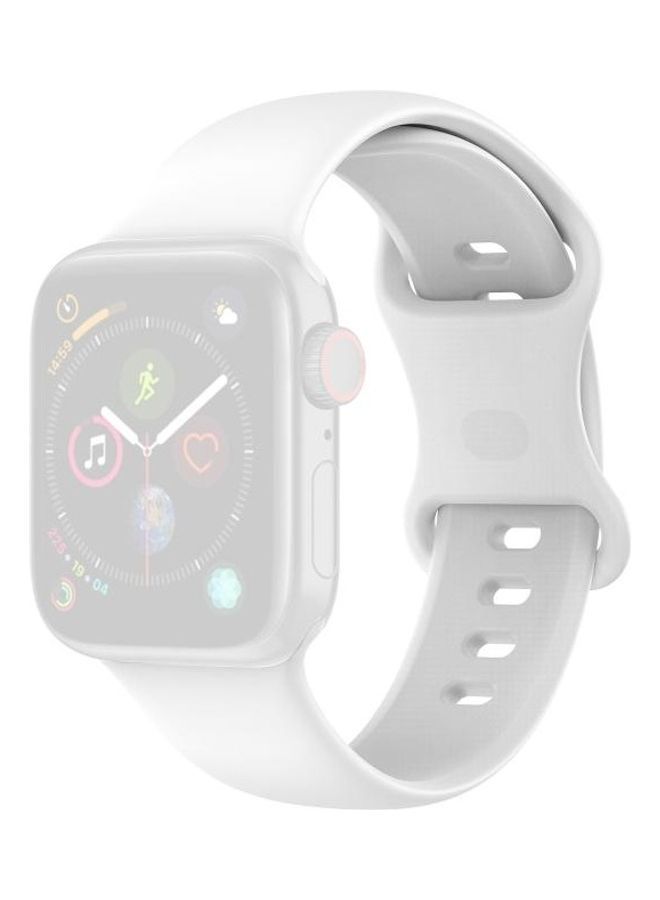 نيبمينينت سوار بديل لساعة أبل سيريز 7/6/5/4/3/2/1/SE مقاس 42/44/45 مم أبيض - Image 1