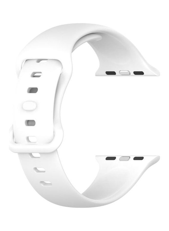 نيبمينينت سوار بديل لساعة أبل سيريز 7/6/5/4/3/2/1/SE مقاس 42/44/45 مم أبيض - Image 4