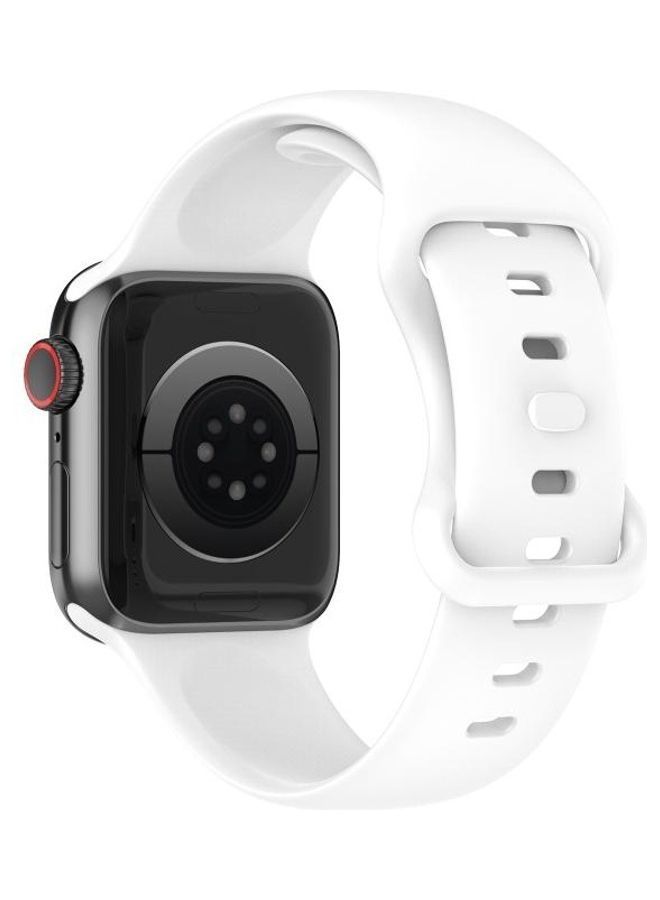 نيبمينينت سوار بديل لساعة أبل سيريز 7/6/5/4/3/2/1/SE مقاس 42/44/45 مم أبيض - Image 2