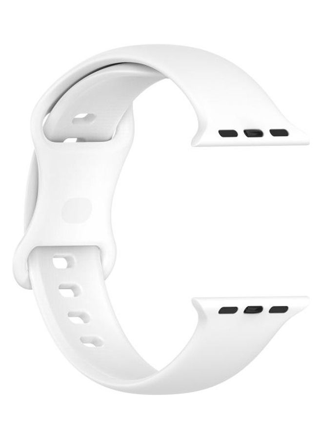 نيبمينينت سوار بديل لساعة أبل سيريز 7/6/5/4/3/2/1/SE مقاس 42/44/45 مم أبيض - Image 3