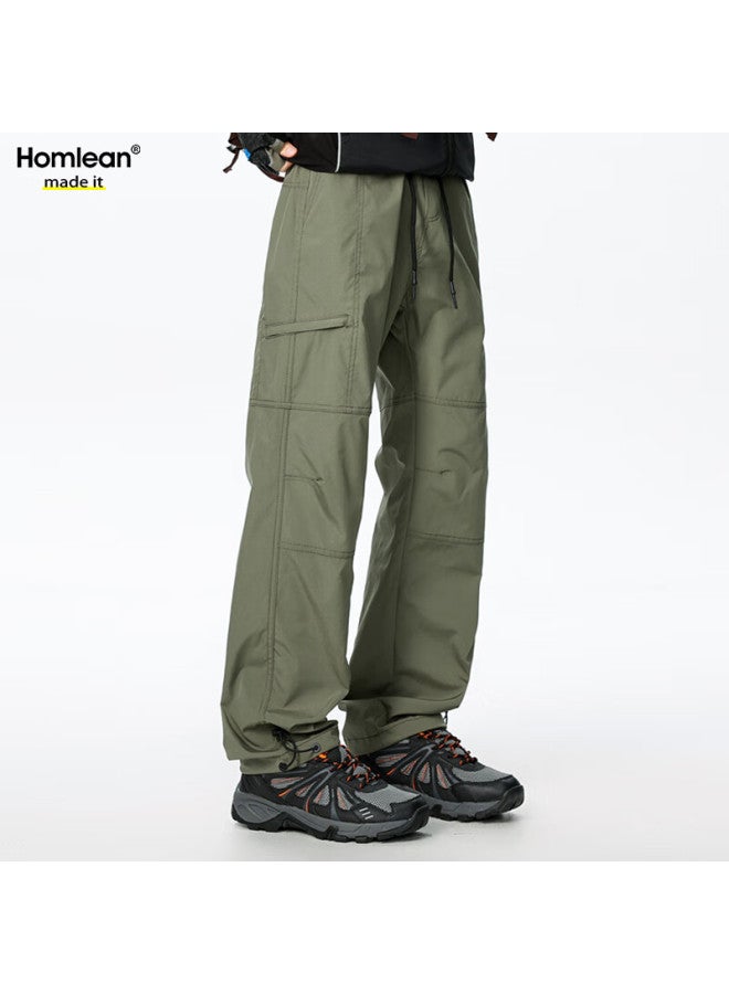 Homlean Men's Tactical Cargo Pants Autumn American Style Loose Casual Hiking Mountaineering Paratrooper Workwear Hk19 Military Green 2XL - Image 5