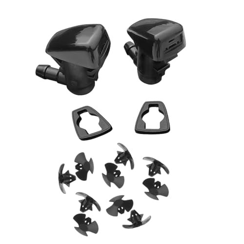 AMFRNE 85381AE020 Premium Wiper Washer Nozzles Fit for Toyota Sienna 20042010 Solara 20042008 Windshield Washer Jet Nozzle and Hood Retaining Clips Kit Easy to Install Ref 58118 5332608010 - Image 1