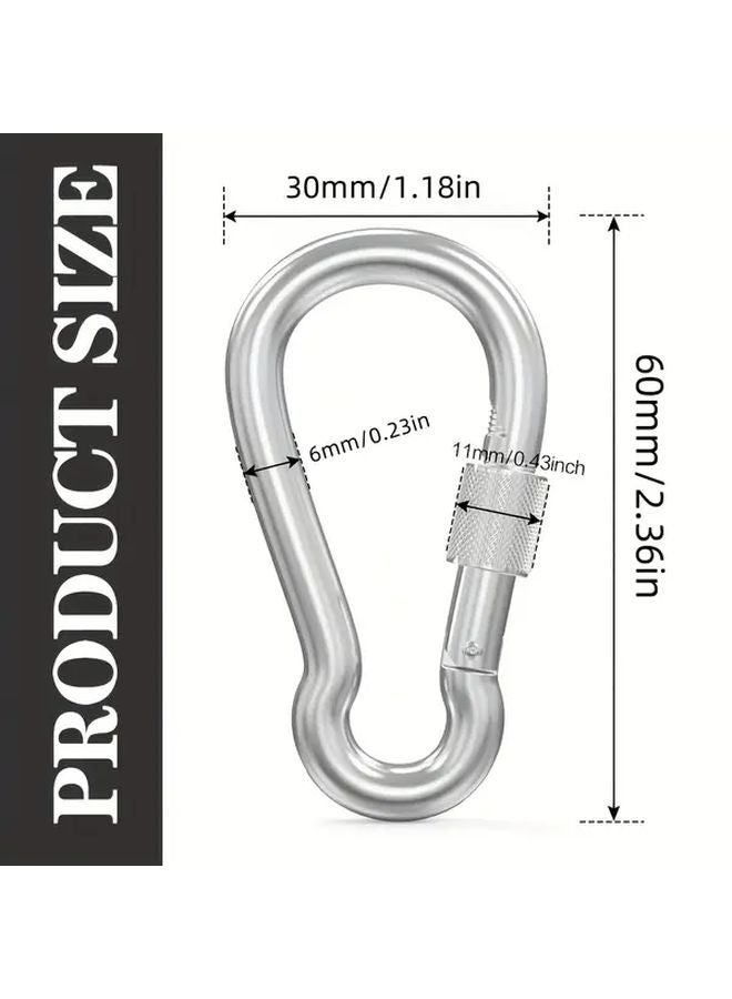 8 قطع من مشبك الزنبرك المعدني الثقيل، حبل جر المفاتيح الخارجي متعدد الوظائف - Image 3