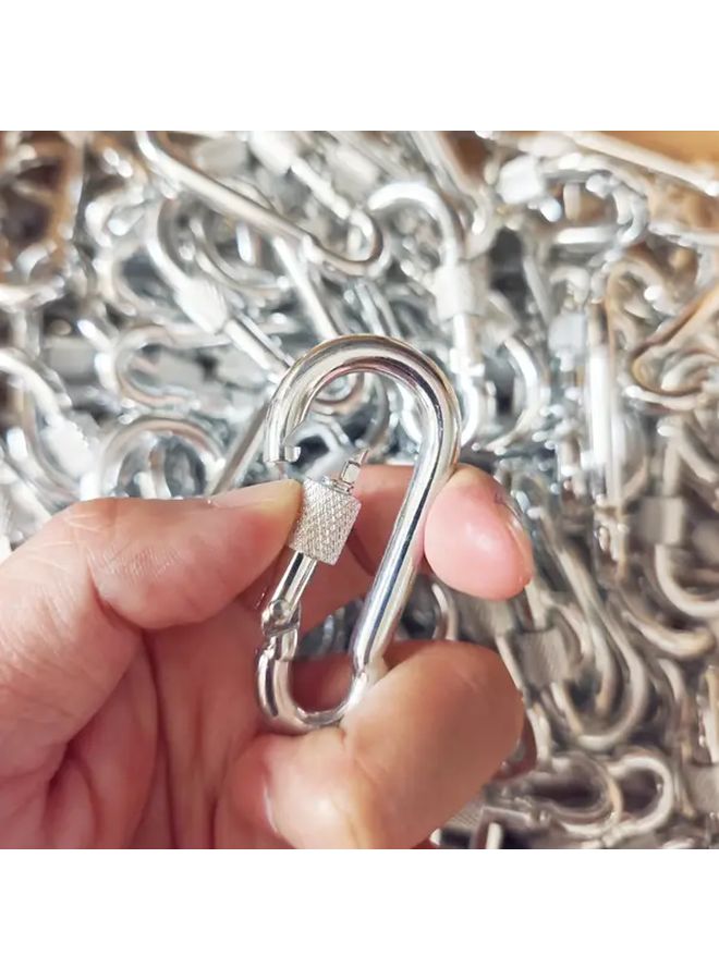 8 قطع من مشبك الزنبرك المعدني الثقيل، حبل جر المفاتيح الخارجي متعدد الوظائف - Image 4