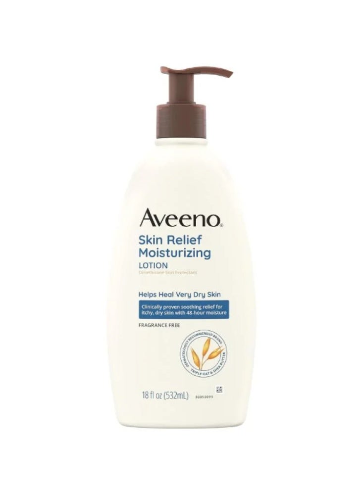 لوشن سكين ريليف مرطب للبشرة الجافة جدًا خالي من العطور من افينو - 532 مل