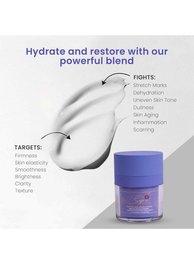 Saffr'n Anti Stretch Marks Cream co-developed by Gynaecologist suitable for all Stretch Marks | With Shea Butter, Hyaluronic Acid, and Collagen | Scar Removal | Uneven Skin Tone | Vitamin C and Retinol | 50ml - Image 4