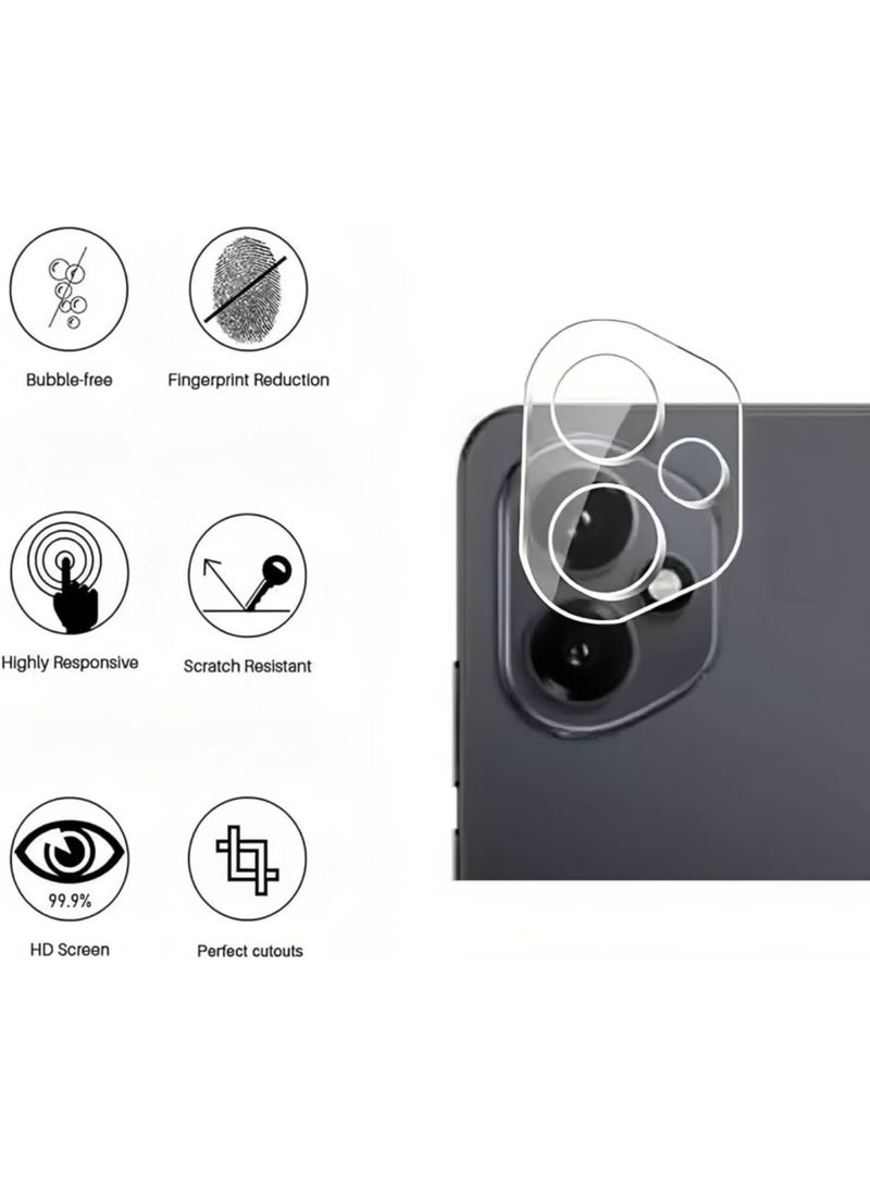 Aookay [2+2 Pack] Compatible with Honor 400 5G Screen Protector & Camera Lens Protector HD Tempered Glass, [Support Fingerprint Unlocking] 9H Hardness Anti-Scratch Bubble-Free  - Image 5