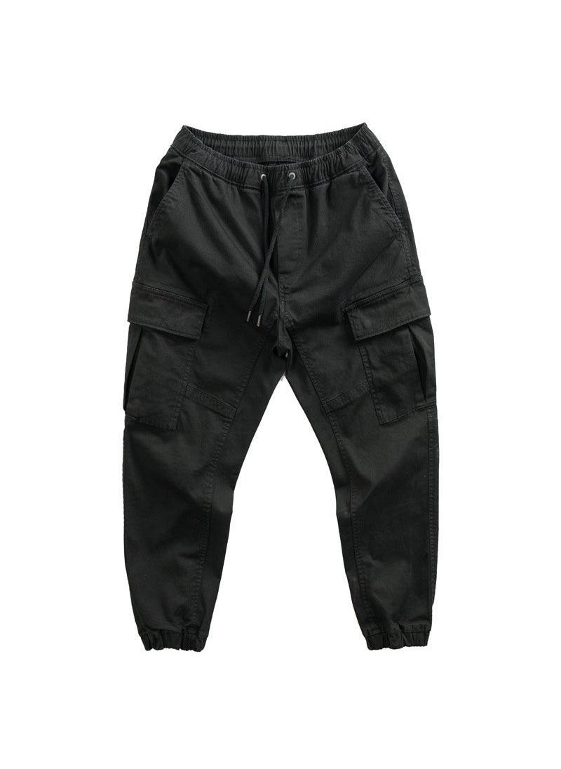 Generic - Durable Loose Work Pants with Large Pockets for Men Black - Image 1