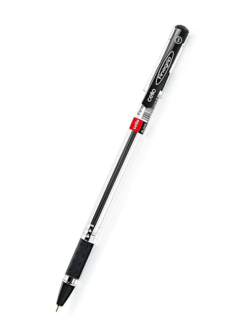 Cello قلم حبر جاف 50 قطعة بتصميم فاين جريب بحبر أسود - Image 2