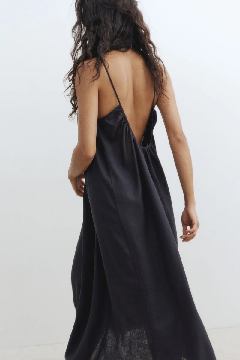 H&M Linen-blend strappy dress