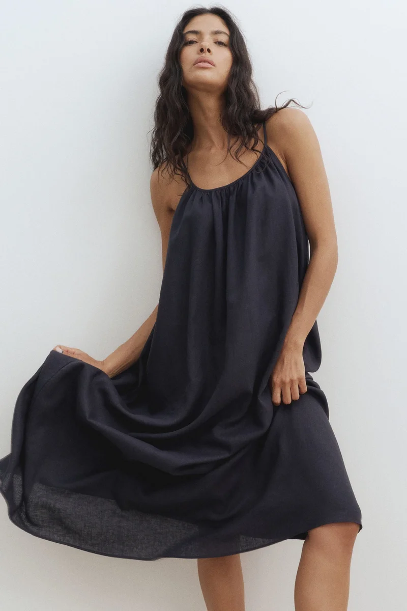 H&M Linen-blend strappy dress