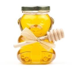 Nakpunar 9 oz Glass Bear Jars with Lids for Honey, Candies, Piggy Banks (3, Gold) - Image 3