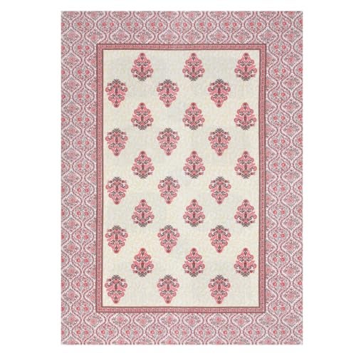 EasyGoods® 240 TC Cotton Bedsheet for Single Bed – Pink | Monarch Bedsheet Single Size Bed Cotton | Single Size Bedsheet | Single Bedsheet with 1 Pillow Cover 59x88 Inch| Handcrafted Bed Sheets - Image 5