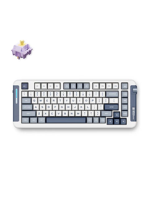 X75 Wireless Gasket Mount Mechanical Keyboard - 75% Layout, Hyacinth Switches, Hot-Swappable, RGB Wraparound Lights, 2.4GHz, Bluetooth, Wired, PBT Keycaps, X75-3A