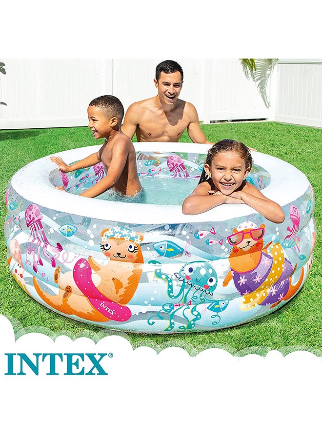 INTEX Aquarium Inflatable Foldable Portable Lightweight Swimming Pool 152x56cm Ages 3+ 152x56cm - Image 4