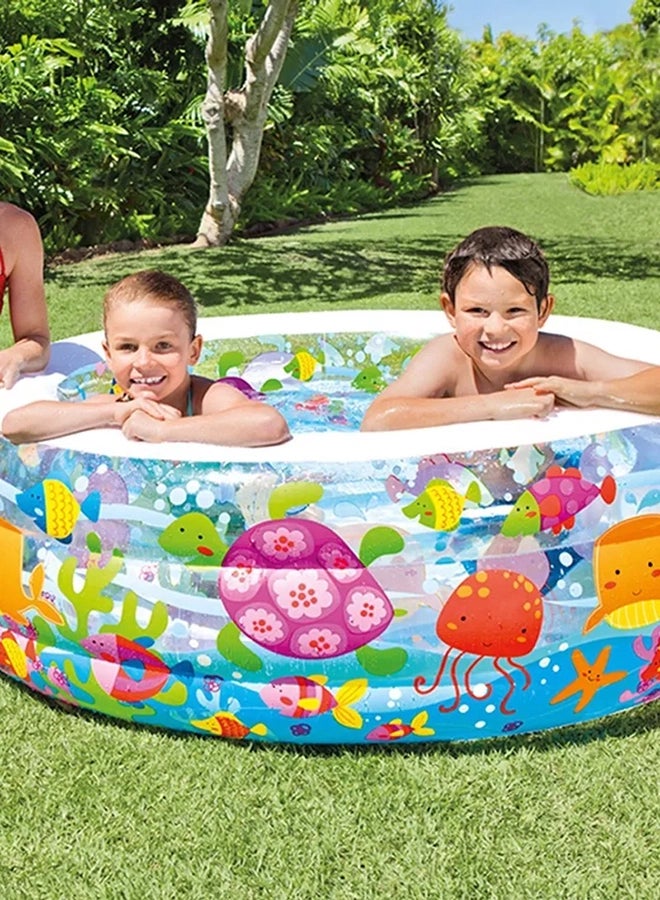 INTEX Aquarium Inflatable Foldable Portable Lightweight Swimming Pool 152x56cm Ages 3+ 152x56cm - Image 3