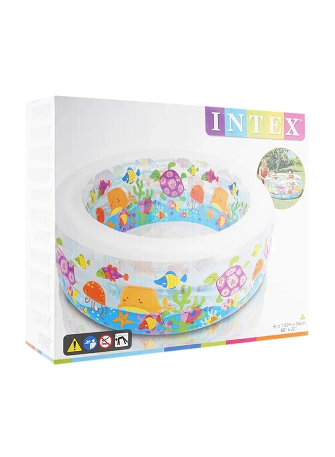 INTEX Aquarium Inflatable Foldable Portable Lightweight Swimming Pool 152x56cm Ages 3+ 152x56cm - Image 2