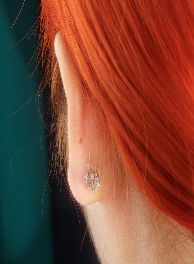 ALEXCRAFT 925 Sterling Silver Earring Backs for Studs Hypoallergenic Earring Backs for Droopy Ears Back for Heavy Earing Replacements（4 Pairs） - Image 5