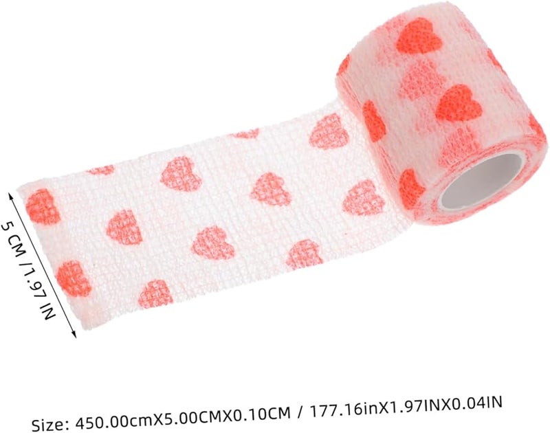 ضمادة حيوانات أليفة غير منسوجة لللف على أرجل الكلاب والقطط لحماية الجروح باللون الأحمر - Image 3