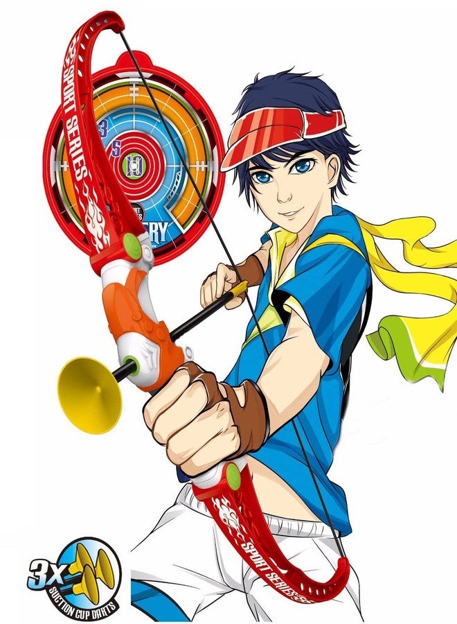 Space Enterprises Archery Bow and Arrow Toy Set with Target Board for Kids Indoor Outdoor Garden Fun Suction Cups 3 Arrows Target Game for Boys 3-15 Years Birthday Gift - Image 2