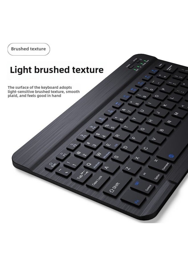 Generic - 7/10 Inch Bluetooth Keyboard For IPad Mobile Phone Tablet Computer Spanish Thai Russian Bapwen Wireless Keyboard-Color:7 Inch Bluetooth Single Keyboard-Product Type:Purple Gray - Image 1