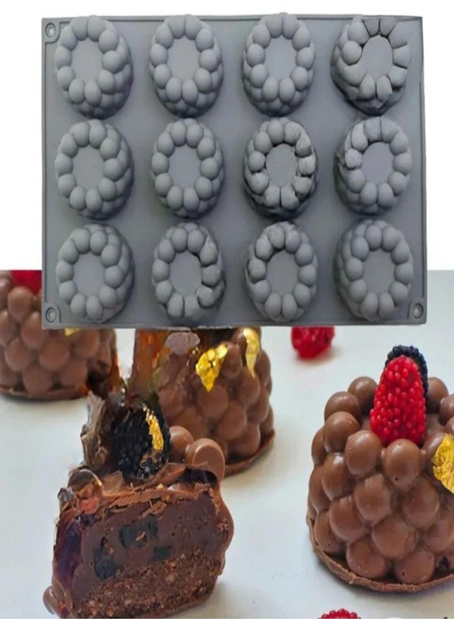 CAKE DECOR Mini Donut Bundt Chocolate Mold with Bubble Design - G352 - Image 2
