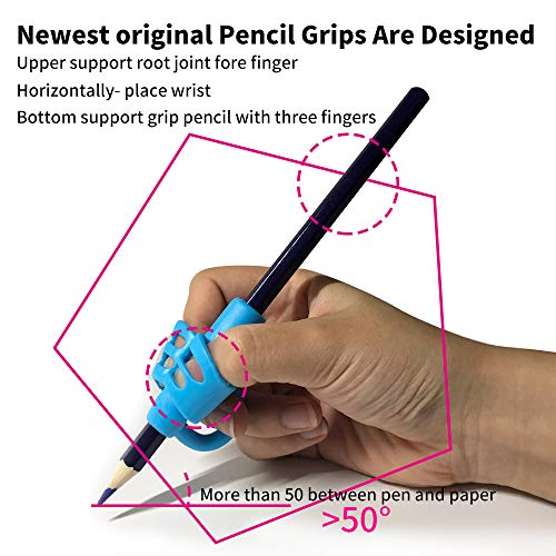 KOABBIT - Pencil Grips/Holder for Kids Handwriting, Toddlers/Preschool 2-4 Year learning to Write, Writing aid Grip for Children's Training Pencils, 3 PACK - Image 3