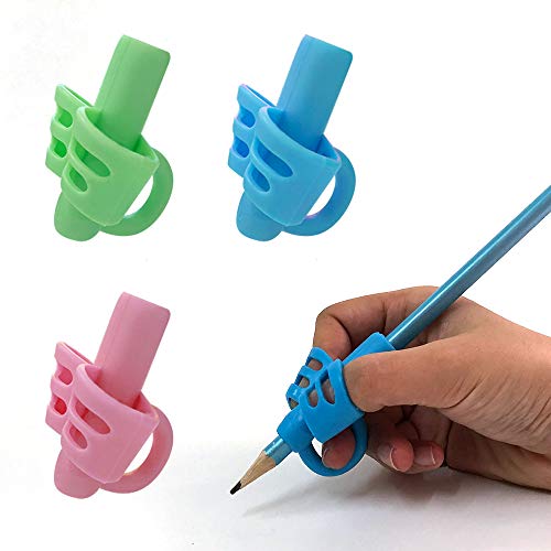 KOABBIT - Pencil Grips/Holder for Kids Handwriting, Toddlers/Preschool 2-4 Year learning to Write, Writing aid Grip for Children's Training Pencils, 3 PACK - Image 1