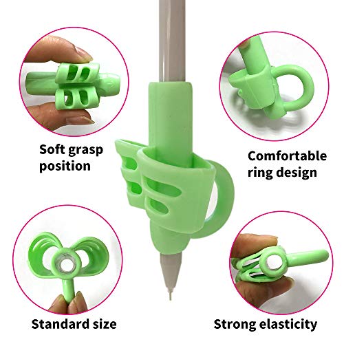 KOABBIT - Pencil Grips/Holder for Kids Handwriting, Toddlers/Preschool 2-4 Year learning to Write, Writing aid Grip for Children's Training Pencils, 3 PACK - Image 2