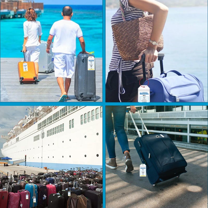 XIANGXING NCL Cruise Luggage Tag Holders, Zip Seal Clear Cruise Ships Luggage Tags Holder with Steel Loops Fit for Norwegian NCL Cruise Line Ship & Itineraries Tags in 2024 & 2025 (8 Pcs with 7 Colors Ring) - Image 5