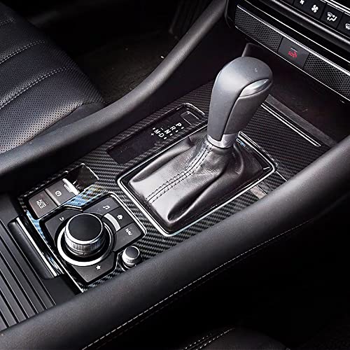 Kadore Interior Gear Shift Panel Frame Cover Trim for 2018-2022 2023 2024 Mazda 6 Carbon Fiber Pattern (Left Hand Drive) 1pc - Image 3