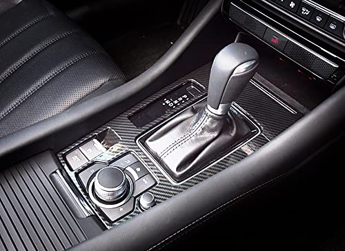 Kadore Interior Gear Shift Panel Frame Cover Trim for 2018-2022 2023 2024 Mazda 6 Carbon Fiber Pattern (Left Hand Drive) 1pc - Image 5
